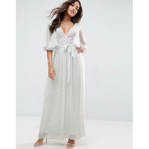 ASOS Dresses & Skirts - Lace Flutter Sleeve Dress